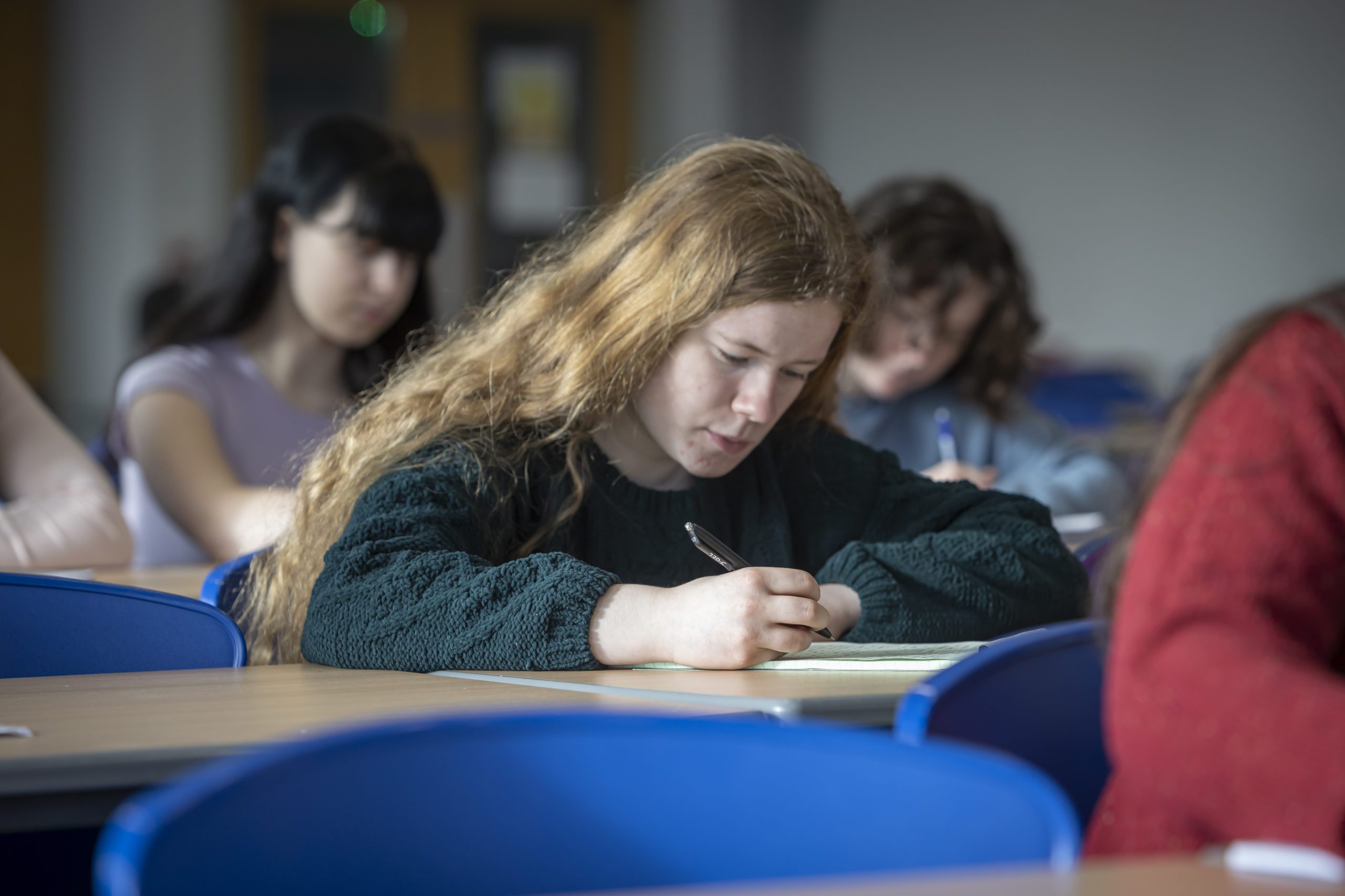 Student doing Exam