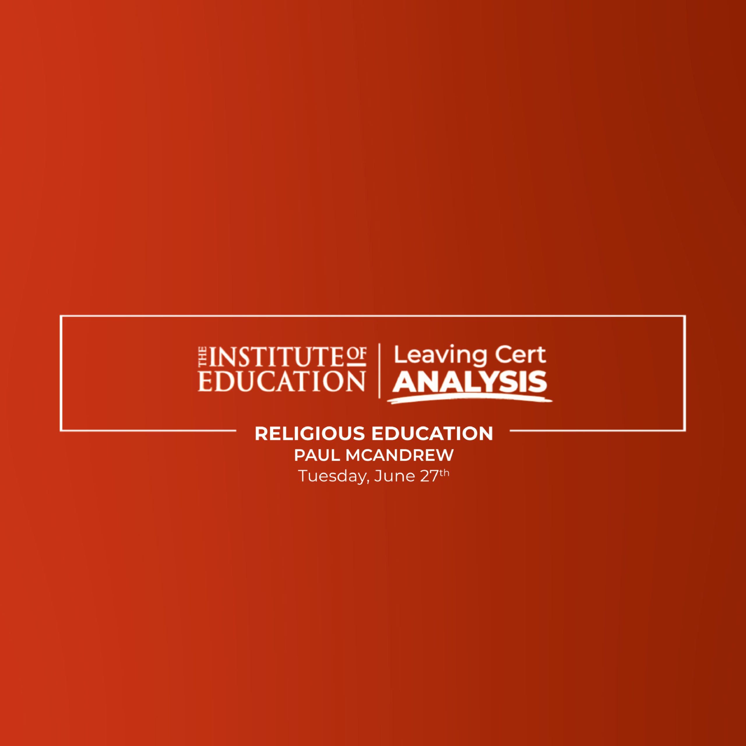 LC Religious Education H Analysis 2023