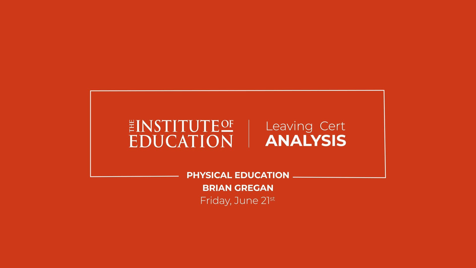 Leaving Certificate Physical Education (H) Review