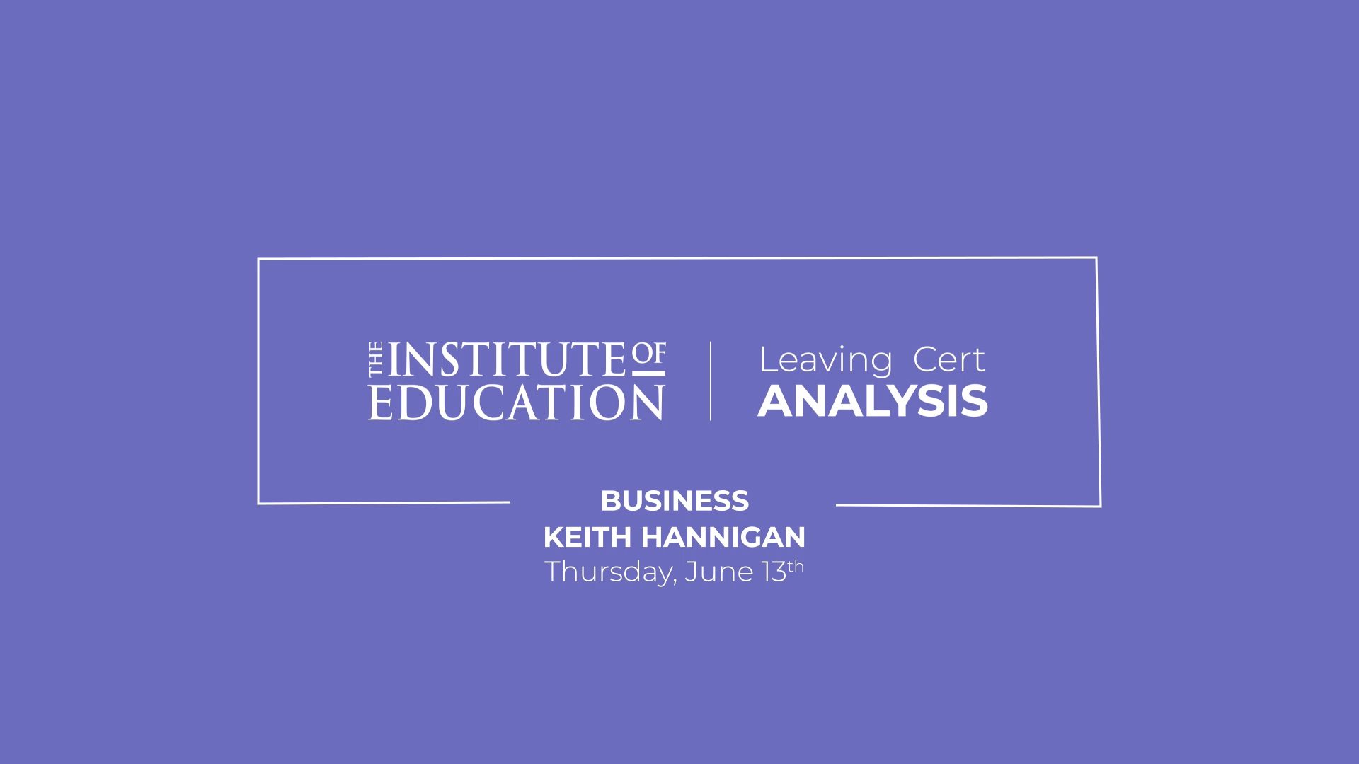 Leaving Certificate Business (H) Review