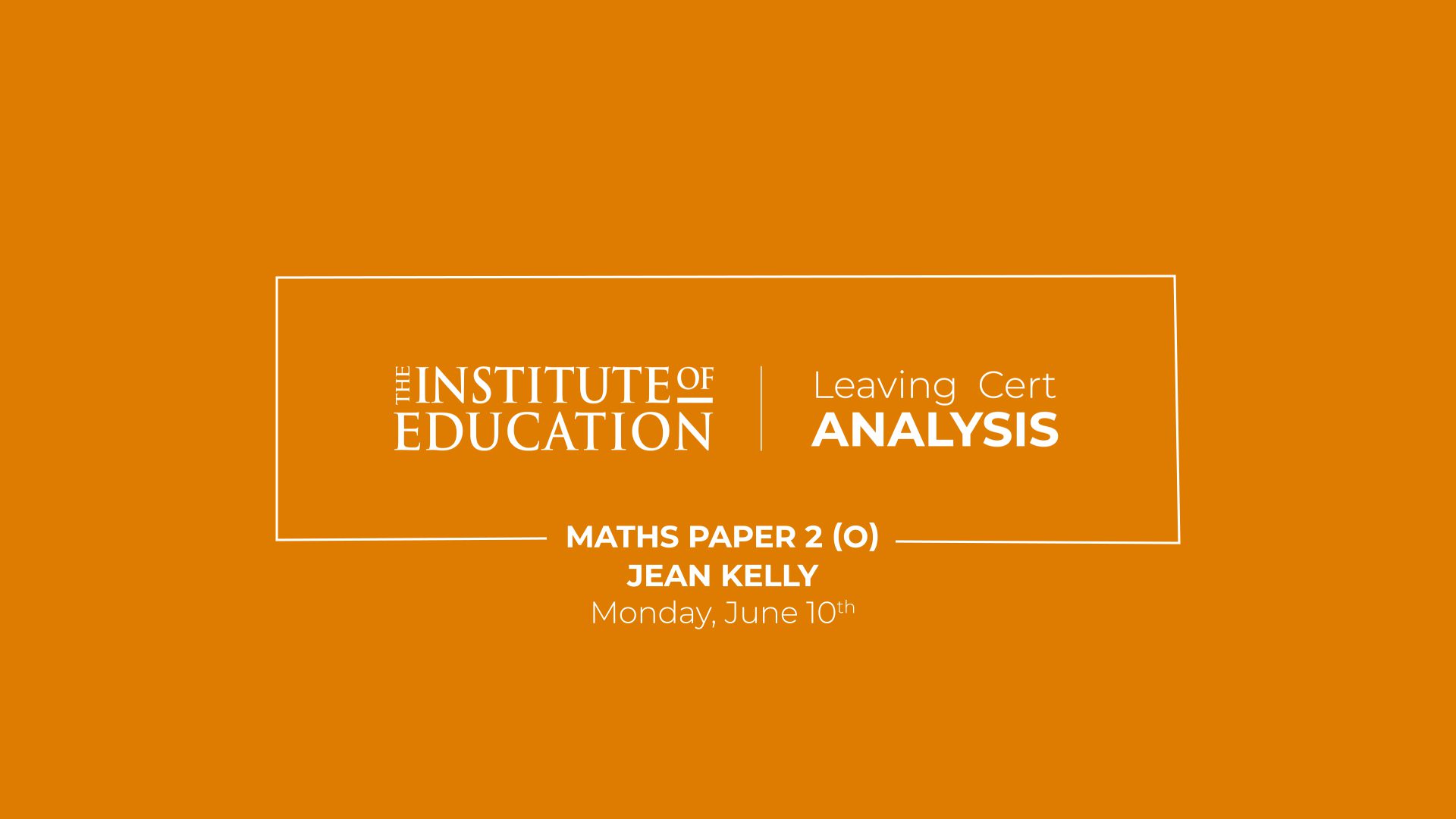 Leaving Certificate Maths Paper 1 Orindary Level Analysis