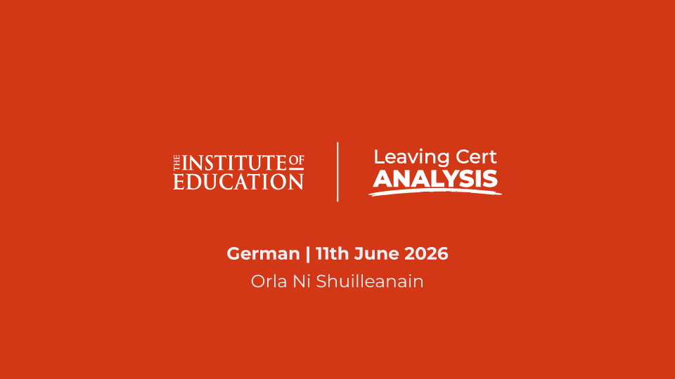 German (H) Leaving Cert Analysis