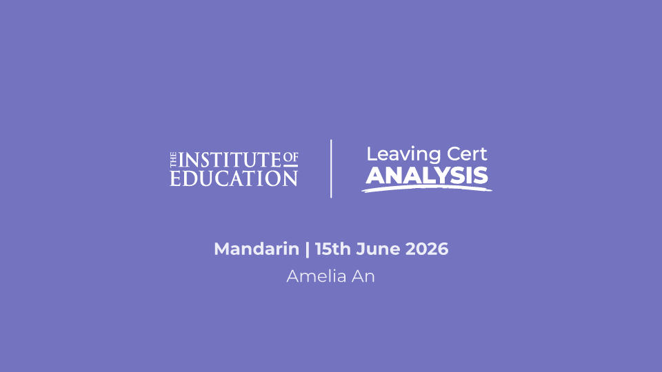 Mandarin Chinese (H) Leaving Cert Analysis